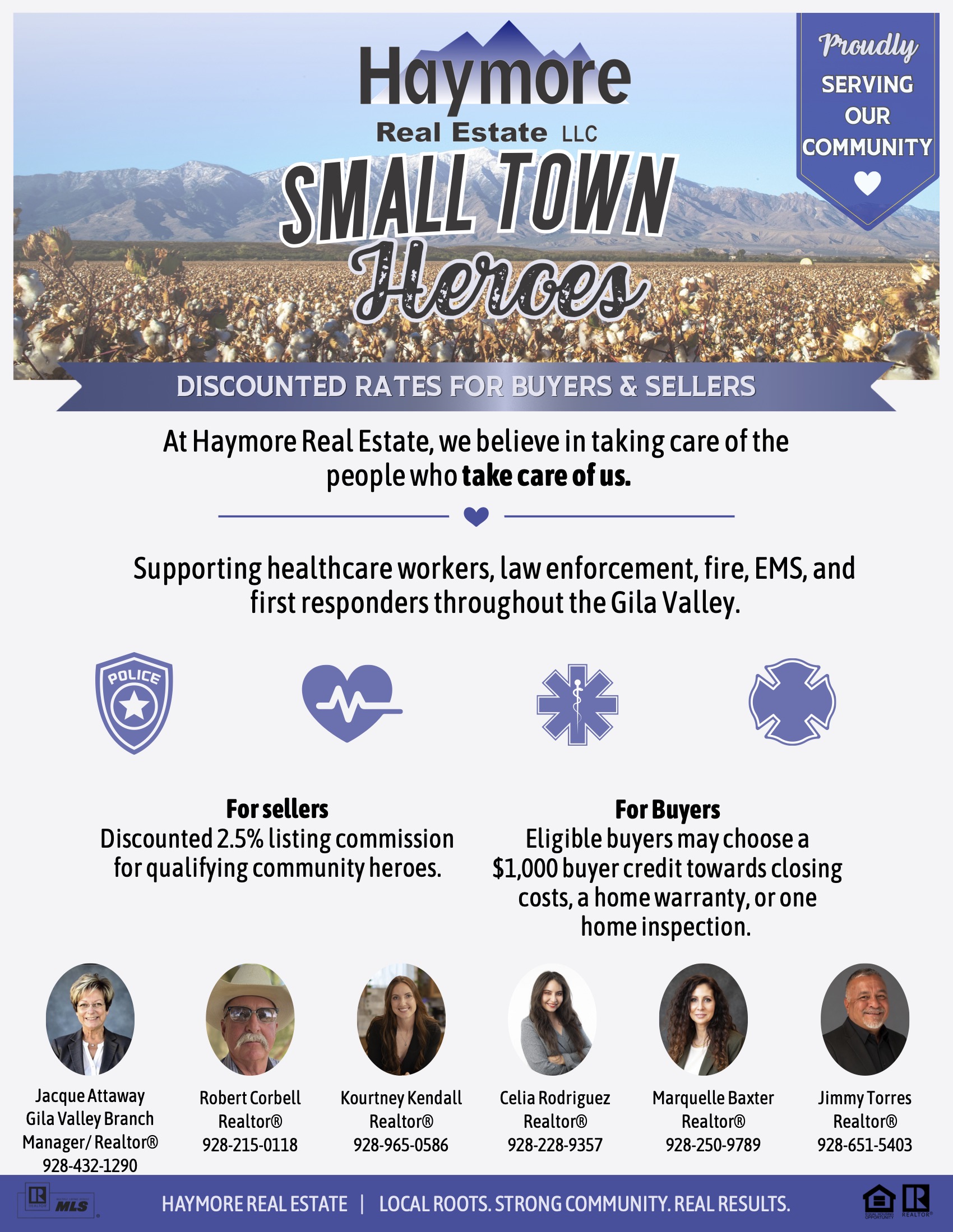 Haymore Real Estate LLC – Haymore Real Estate LLC Launches ‘Haymore Real Estate Small Town Heroes’ Promotion Offering Special Discounts to Healthcare Workers, Law Enforcement, Fire, EMS, and First Responders in Gila Valley Starting July 2, 2026