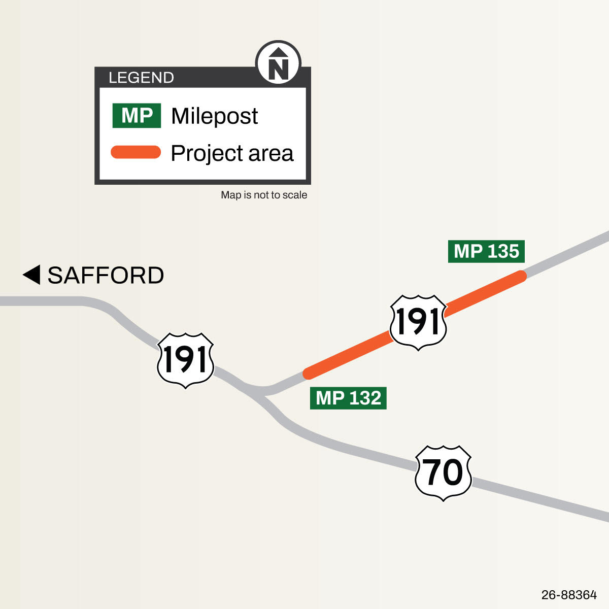 City of Safford – ADOT Passing Lane Project on US 191 Between Mileposts 132-135 to Begin Mid-July in Graham County
